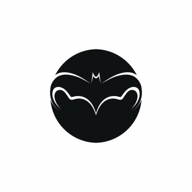 Ağ için yarasa simgesi. Beyaz arkaplanda izole