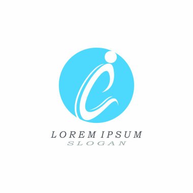 C kişisi logosu ve sembol şablonu