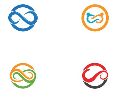 Sonsuzluk Tasarımı Sonsuzluk logo Vektörü şablonu