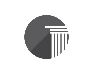Sütun Logosu şablon vektör tasarımı