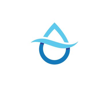 Su damlası Logo Şablonu vektörü