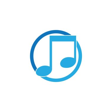 müzik notası ikon vektör illüstrasyonu