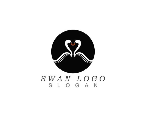 Schwan Logo Vorlage Vektor Illustration Design — Stockvektor