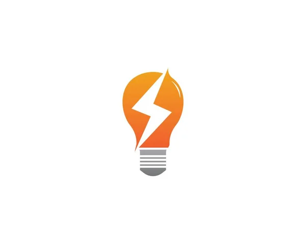 Lámpaenergia Logó Sablonja — Stock Vector