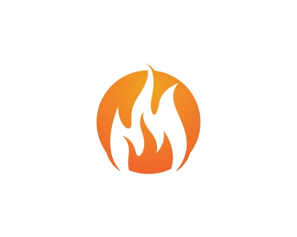 Incendio Llama Logo Plantilla Vector Icono Petróleo Gas Energía Logotipo — Vector de stock