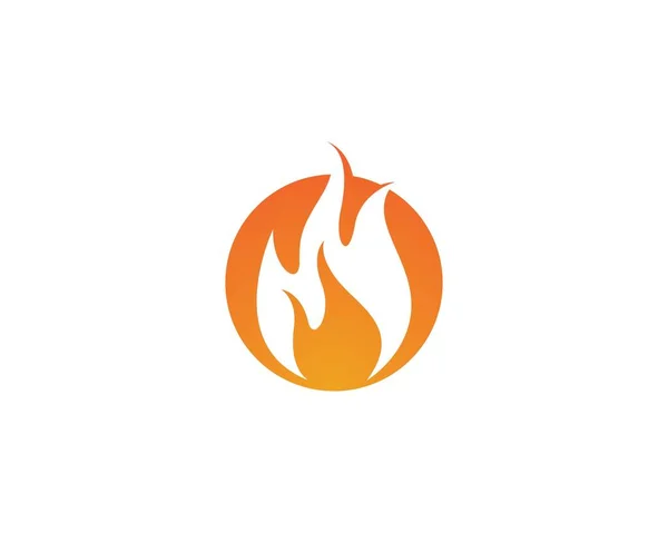 Fire Flame Logo Template Vector Icon Oil Gas Energy Logo — Stock Vector