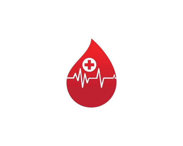 Blut Logo Symbol Vektorvorlage — Stockvektor