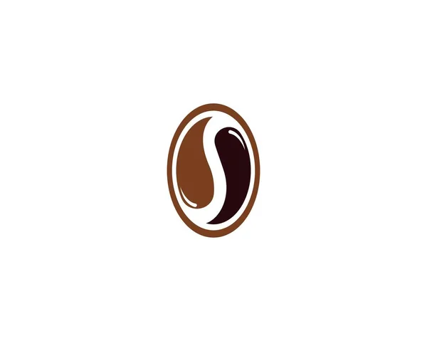 Modèle Logo Grains Café Conception Icône Vectorielle — Image vectorielle