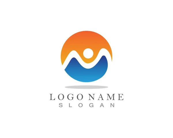 Litera Ludzie Biznes Logo Design Template — Wektor stockowy