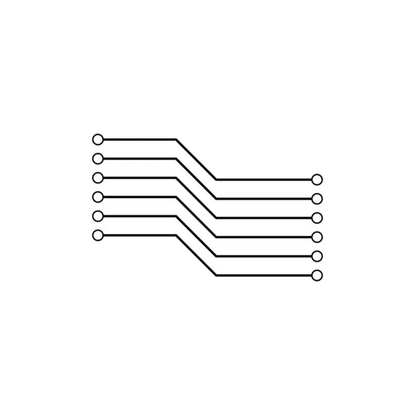 Modelo Vetor Logotipo Tecnologia Circuito —  Vetores de Stock