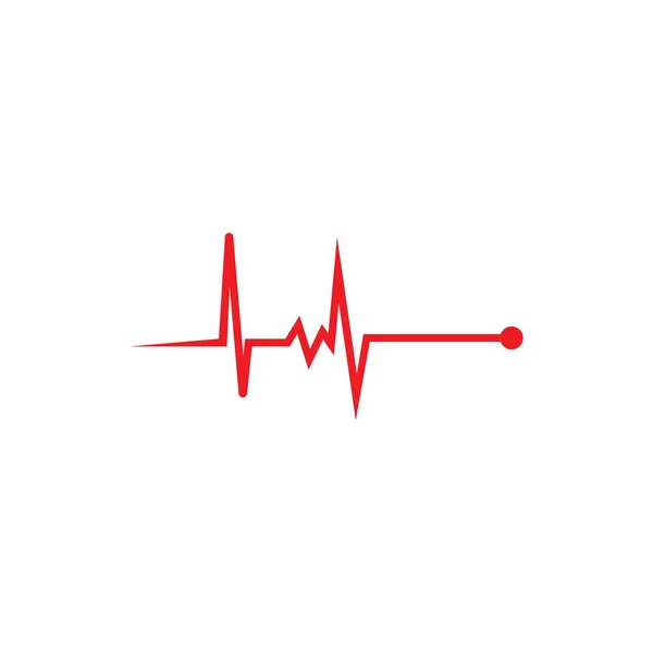 Pulse Κόκκινο Λογότυπο Πρότυπο Διάνυσμα Εικονογράφηση Σύμβολο — Διανυσματικό Αρχείο