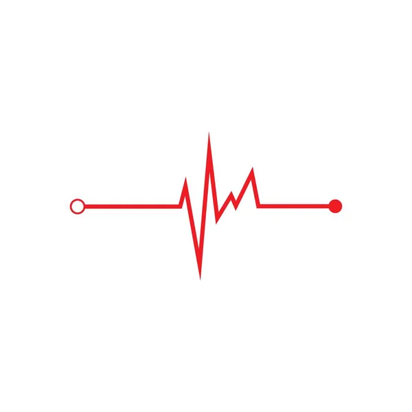 Pulse Red Logo Symbol Template Vector Illustration — Stock Vector