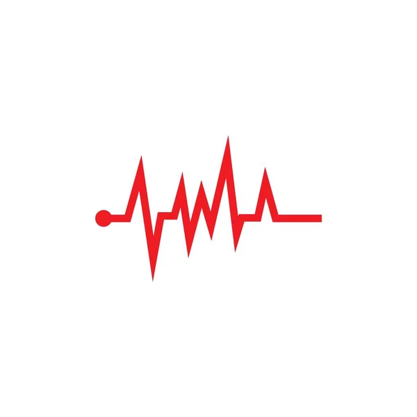 Puls Rood Logo Symbool Template Vector Illustratie — Stockvector