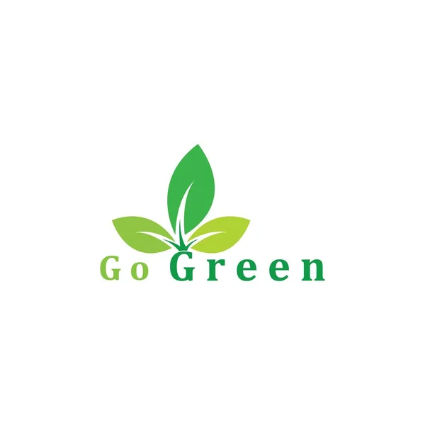 Πάει Πράσινο Διάνυσμα Πρότυπο Λογότυπο Desig — Διανυσματικό Αρχείο