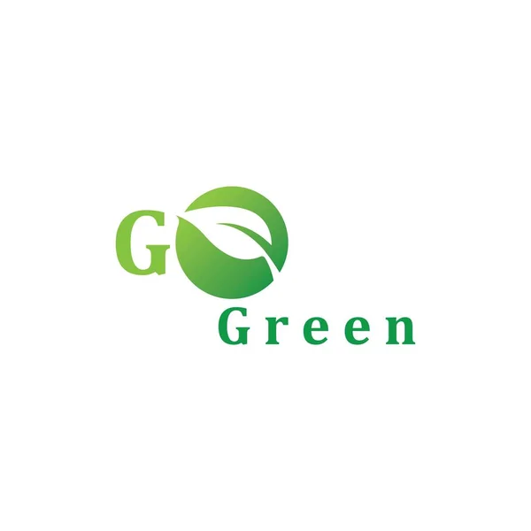 Перейти Зеленый Логотип Десиг Вектор Шаблона — стоковый вектор
