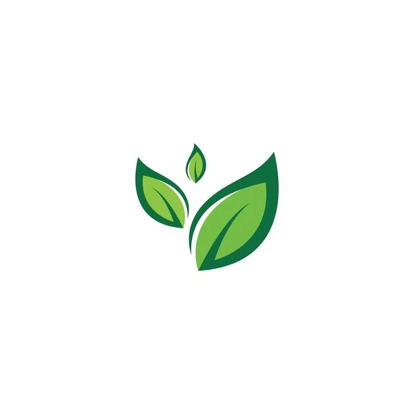 Feuilles Vert Nature Logo Symbole — Image vectorielle