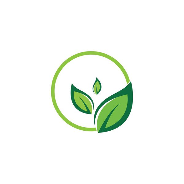 зеленый логотип и символ природы