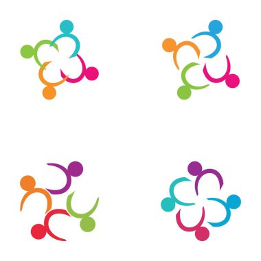 Topluluk, ağ ve sosyal simge tasarım şablonu