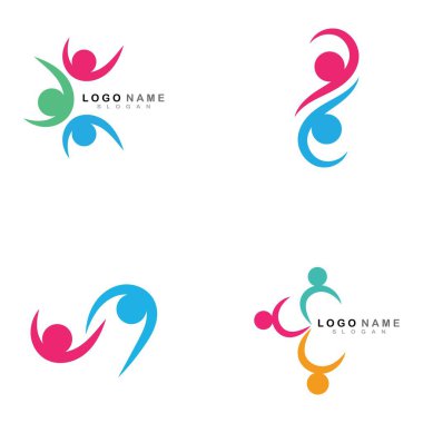 Topluluk, ağ ve sosyal simge tasarım şablonu