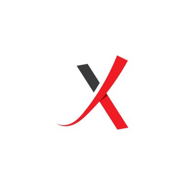X harfi logo şablon tasarımı