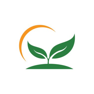 Yaprak sembolü vektör illüstrasyonu