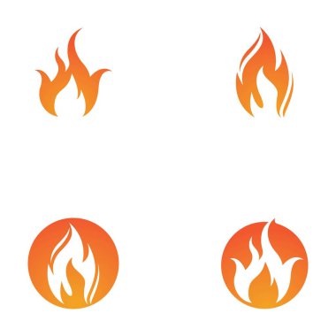 Ateş vektörü çizim şablonunu ateşle