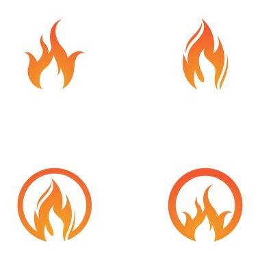 Ateş vektörü çizim şablonunu ateşle