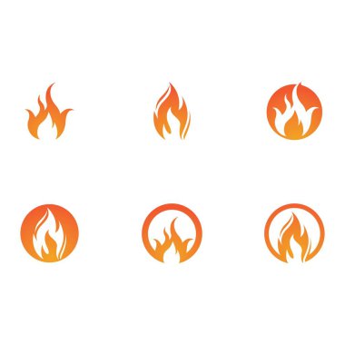 Ateş vektörü çizim şablonunu ateşle