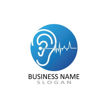Kulak logosu ve sembol kliniği