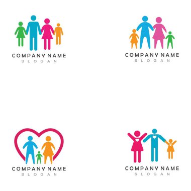 Fanilly Bakım Logosu Şablon Vektör Simgesi Uygulaması