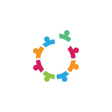 Topluluk Sembol Vektörü Simgesi İllüstrasyonu