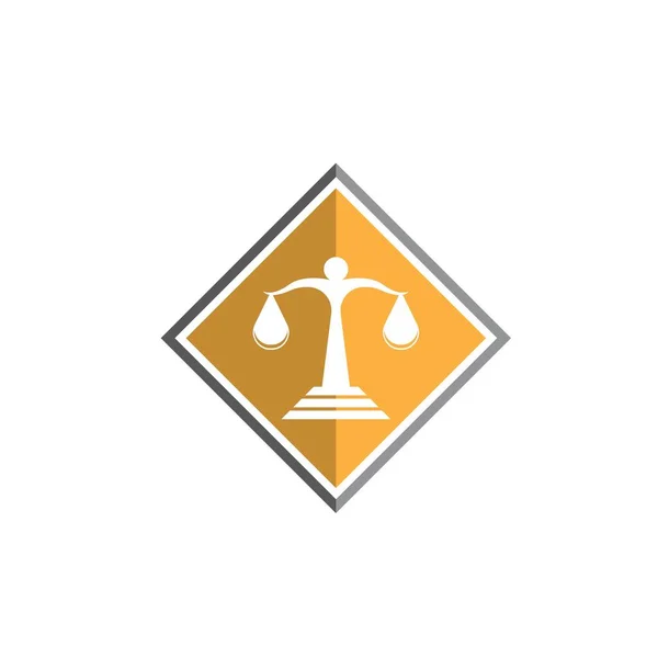 Justice Law Logo Template Vector Illustration Design — Stock Vector