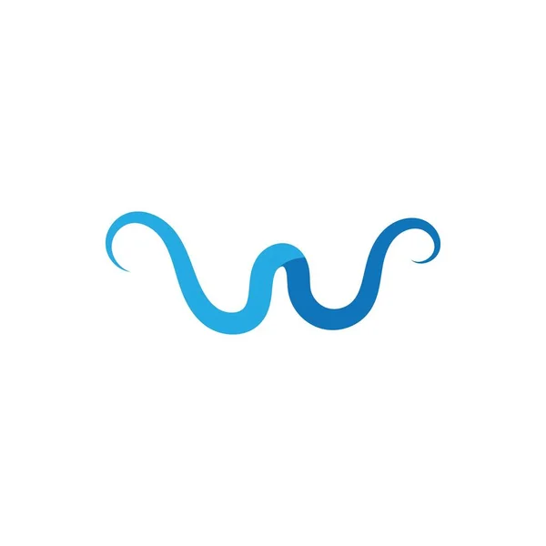 Brev Vatten Våg Logotyp Mall Vektor Illustration Ikon — Stock vektor