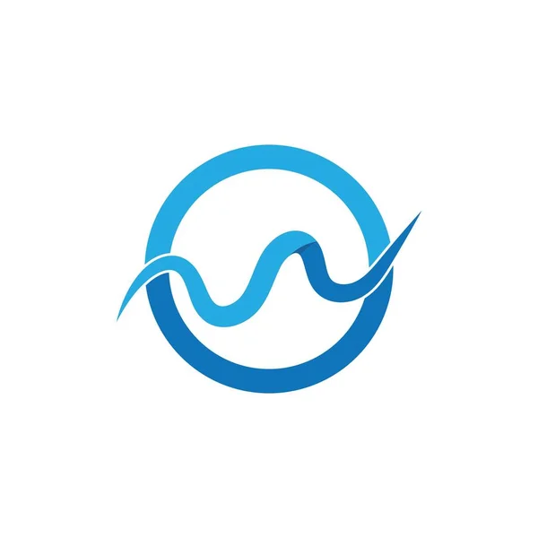 Buchstabe Wasserwelle Logo Vorlagenvektor Illustration Icon — Stockvektor