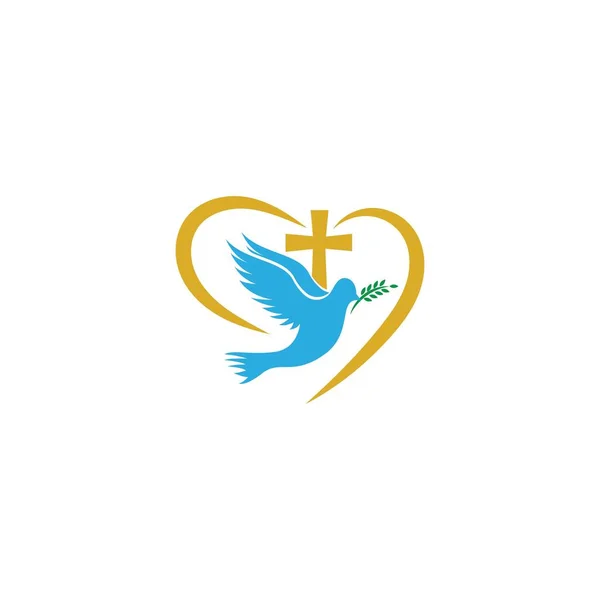 Kilise logo vektör çizimi şablonu