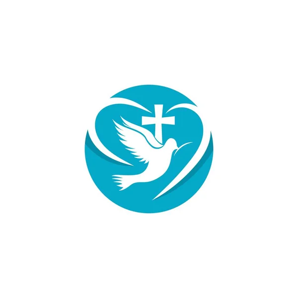 Kilise logo vektör çizimi şablonu