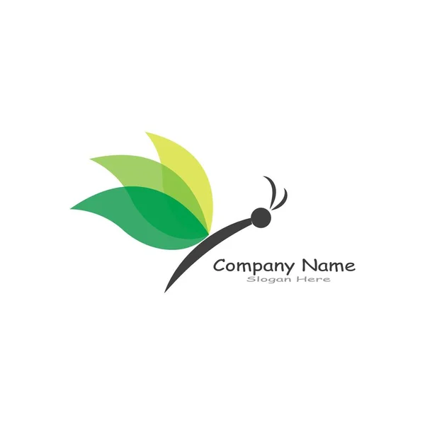 Butterfly Conceptual Simple Colorful Logo Vector — Stock Vector