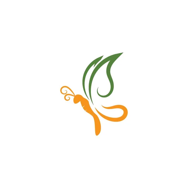 Papillon Conceptuel Simple Coloré Logo Vecteur — Image vectorielle