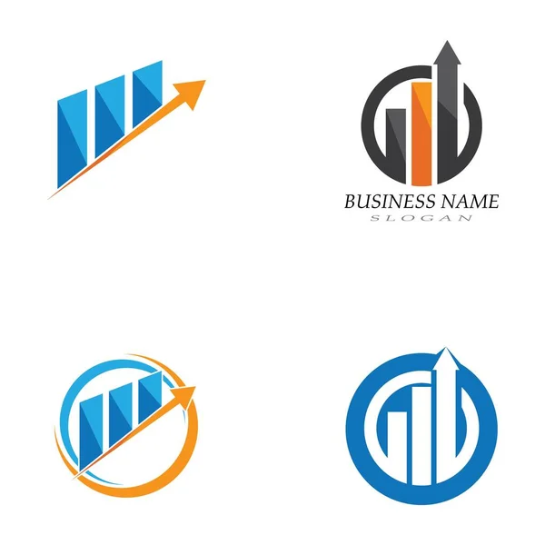 Vetor Modelo Logotipo Profissional Finanças Negócios — Vetor de Stock