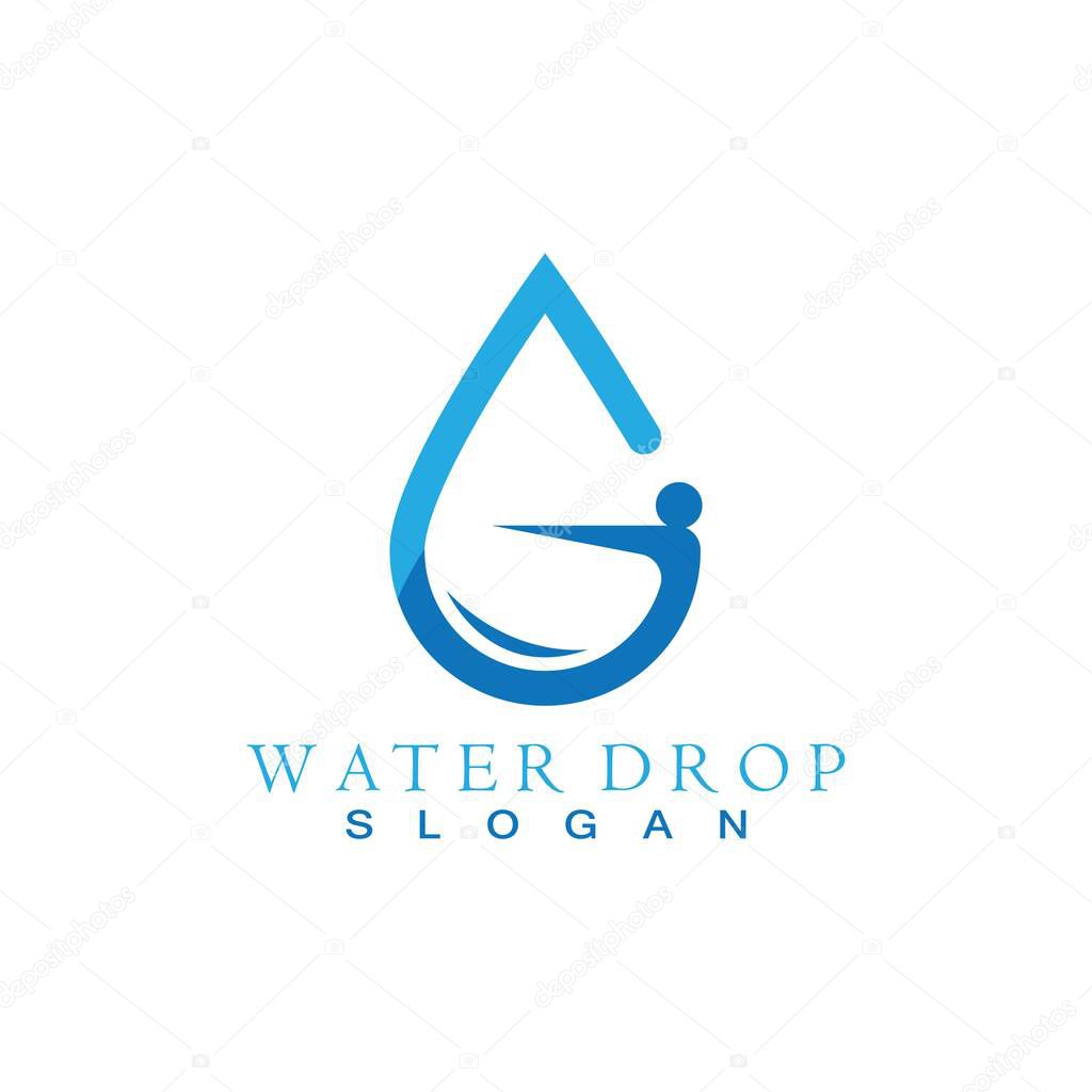 Water drop logo template illustration - Vector