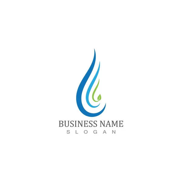 Wassertropfen Element Symbole Business Logo — Stockvektor