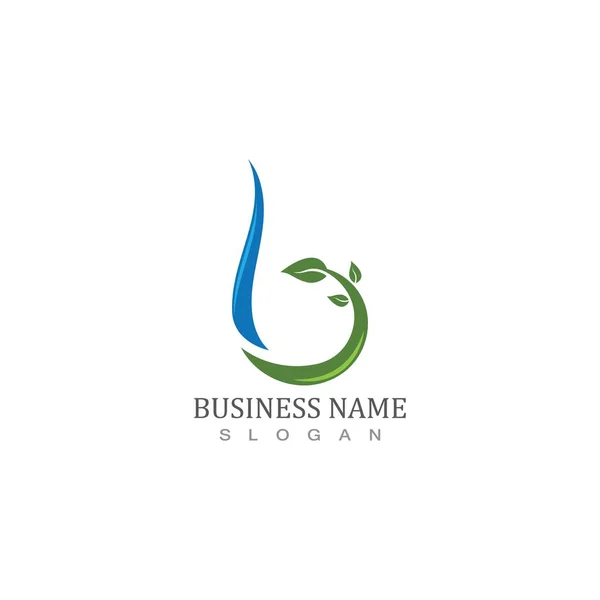 Wassertropfen Element Symbole Business Logo — Stockvektor