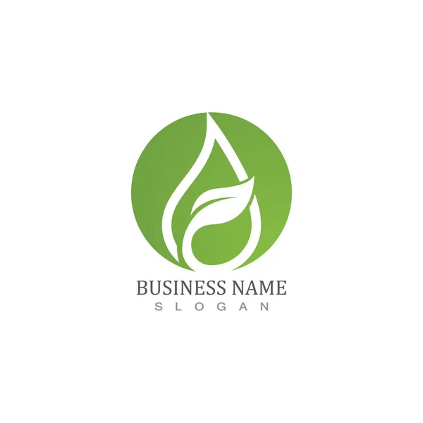 Waterdruppel Element Pictogrammen Business Logo — Stockvector