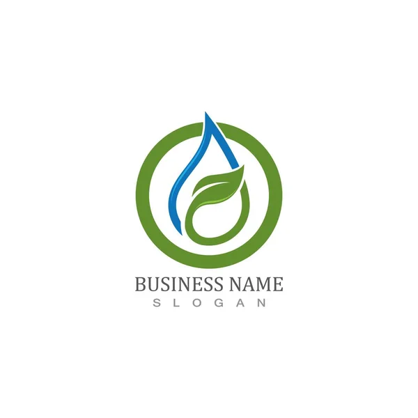 Waterdruppel Element Pictogrammen Business Logo — Stockvector