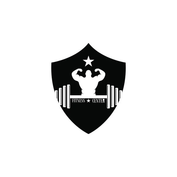 Objeto Vectorial Iconos Para Etiqueta Deportiva Insignia Gimnasio Diseño Logotipo — Archivo Imágenes Vectoriales