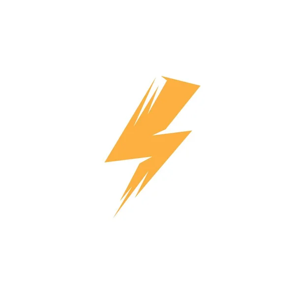Şimşek Çakması Elektrik Güç Vektör Logosu Tasarım Elementi — Stok Vektör