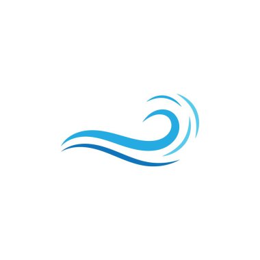 Su dalgası simgesi vektör çizim logosu