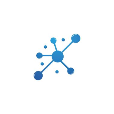 Molekül logo resimleme vektör şablonu