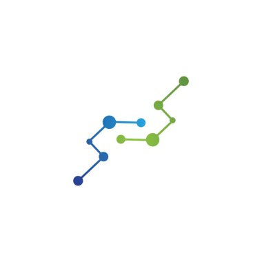 Molekül logo resimleme vektör şablonu