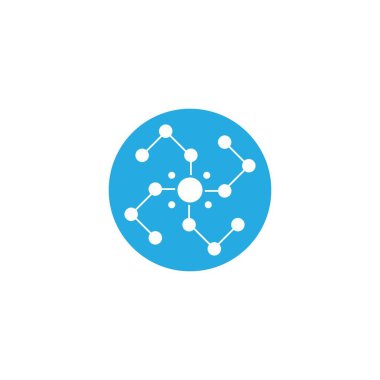 Molekül logo resimleme vektör şablonu